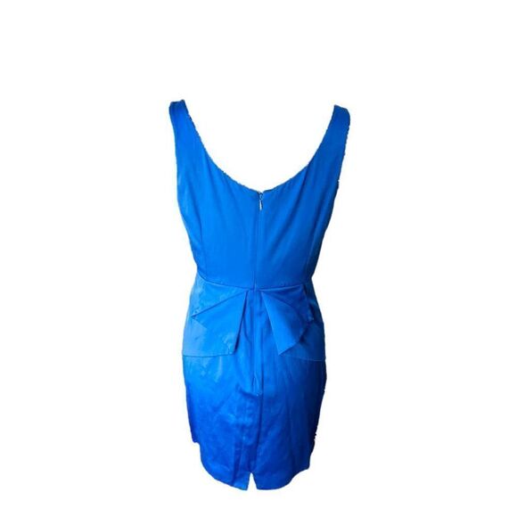 Bcbgeneration Dress Blue Sleeveless Pleat Waist Dress Size 6 - Picture 2 of 4